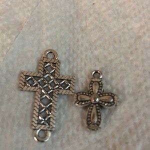 Silver cross set of 2